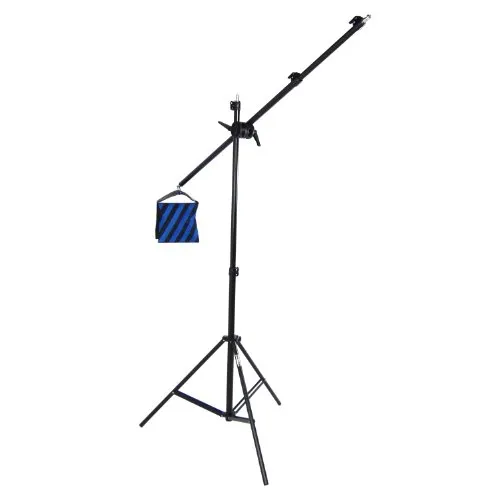 DynaSun FS502 Galgenstativ für Lampen - Robustes Galgenstativ mit 220 cm ausziehbarem Boomarm, belastbar bis 7 kg, ideal für professionelle Beleuchtung in Fotostudios oder bei Events.