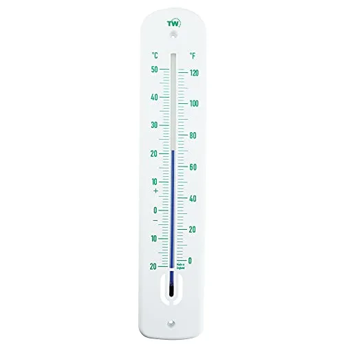Großes Außenthermometer - 380mm Gartenthermometer Outdoor für den Einsatz in Garten Gewächshaus Terrasse Sonne Terrasse Schuppen Schrebergärten Wand Klassisches Thermometer Innen Außen