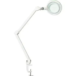 Zalias Lupenleuchte Lambda M LED - 1,75-fache Vergrößerung - Werkstatt-Lupenleuchte mit 3 Dioptrien für klare Sicht, dimmbar und mit großer Linse (Ø 127 mm) für präzise Arbeiten. Ideal für Handwerk und Detailarbeiten.