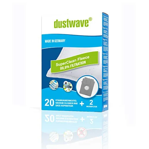 dustwave® Staubsaugerbeutel für Bosch - Arriva Serie, Bosch - BSG 1500 Arriva, Bosch - BSG 1600 Arriva, Bosch - BSN 0000 » 9999 Big bag Serie, Bosch - VNBS 100 V 00, Privileg - 386.182 20