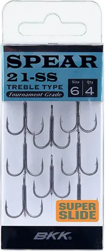 BKK lose Haken Spear-21 SS Hakengröße 3/0 in schwarz von BKK