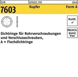 Flachdichtring DIN 7603 23x28x2 Kupfer 100 Stück