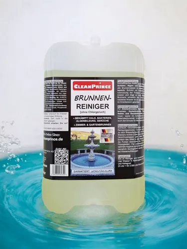 CleanPrince Gartenbrunnen Brunnen Reinigungsmittel Brunnenreiniger 5 Liter, (1 tlg), Konzentrat zur Reinigung von Wasserbrunnen 5 Liter