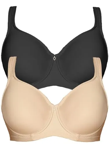 Produktbild VIANIA! 2er Pack Minimizer Bügel BH Basic 14586 in Schwarz-Silk