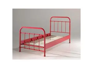 Vipack Metallbett New York 90x200 cm, rot in rot von Vipack