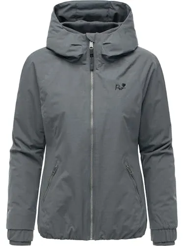 Ragwear Damen warme wasserdichte Winterjacke mit Kapuze Dizzie Warm II Dark Grey Gr. M
