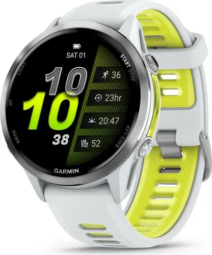 Garmin Forerunner 970 - Premium GPS Smartwatch für Läufer und Triathleten - Smartwatch für Läufer und Triathleten mit 1,4-Zoll AMOLED Display, bis zu 26 Stunden GPS-Akkulaufzeit und integrierter LED-Taschenlampe für Training bei Dunkelheit.