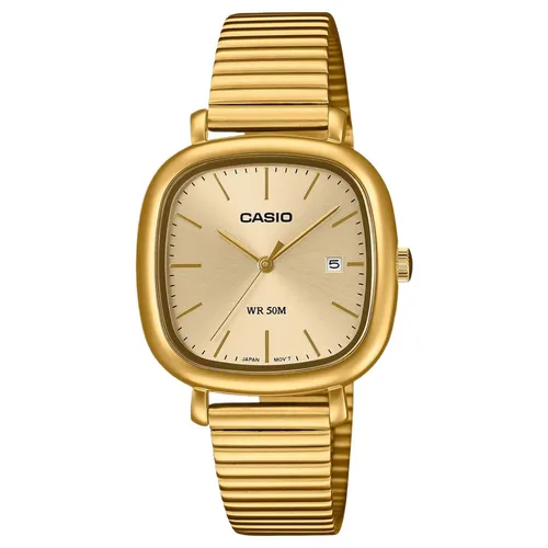 Casio LTP-B166G-9AVEF Damen Armbanduhr - Elegante Armbanduhr für Damen mit goldfarbenem Gehäuse und funkelndem Zifferblatt, perfekt für jeden Anlass.