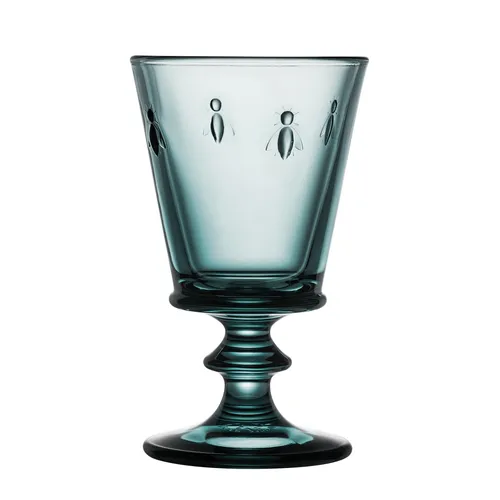 La Rochère Biene Glas Stiel Blau - Wein / Wasser - 240ml - Hergestellt IN