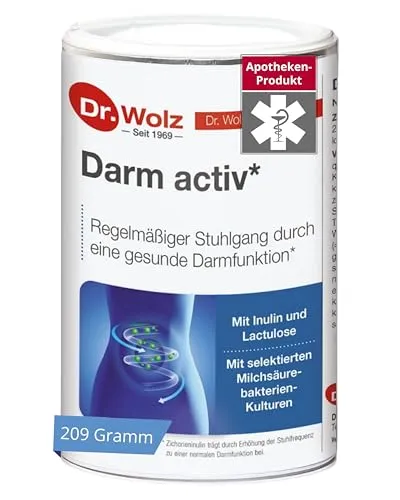 Darm Activ Dr. Wolz 209 G - Diätetisches Lebensmittel zur Unterstützung der Darmgesundheit, fördert die reguläre Verdauung ohne Quellstoffe und ist glutenfrei.