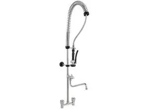 GastroHero Zweiloch Geschirrwaschbrause Profi 100 - Hochwertige Armatur Made in Italy mit Mischbatterie, ideal für die einfache Tischmontage und ausgestattet mit stufenlos dosierbarem Strahl für professionelle Geschirrreinigung.