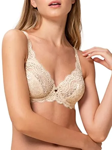 Triumph Amourette 300 W X Damen BH, Skin, 80D - Klassische BHs für Damen, mit floralem Muster und perfektem Tragekomfort für jeden Tag.