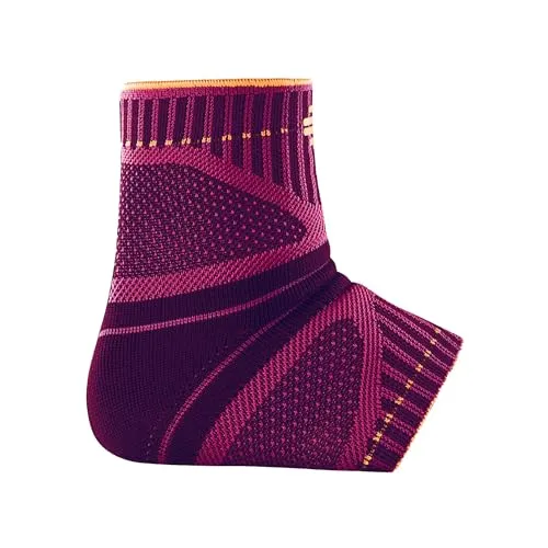 BAUERFEIND Sprunggelenk-Sportbandage Gr. L, Pink - Volleyball-Knöchelschoner zur Stabilisierung des Sprunggelenks beim Sport, ideal für Wettkampf und Training. Atmungsaktiv und komfortabel durch 3D AIRKNIT Technologie.