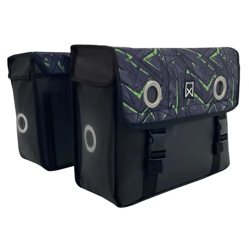 Willex Fahrradtaschen Eco 30 L Tarpaulin Grün und Schwarz