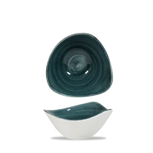 Churchill STONECAST Patina Rustic Teal Triangle Bowl von Churchill
