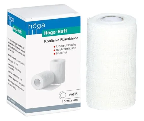 Höga Haft, kohäsive (selbsthaftende), elastische Fixierbinde