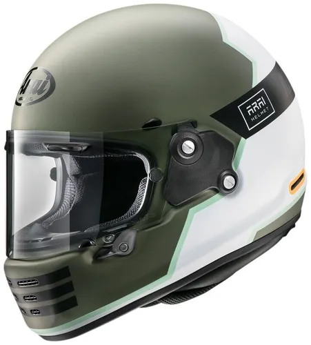 Arai Concept-XE Overland, Integralhelm - Oliv/Weiß - XL in grün von Arai Helmet