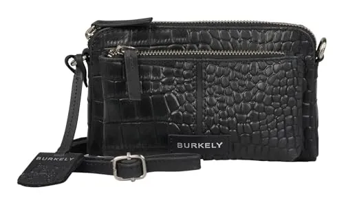 Burkely Damen Cool Colbie Minibag Crossbody, schwarz - Damen-Henkeltaschen, stilvolle Minibag in Schwarz, ideal für den Alltag und perfekt für wichtige Essentials, 12 x 19 x 5 cm.