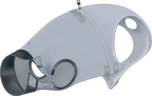 Trixie 19535 OP~Body für Hunde, M: 45 cm, grau - Sweater für Hunde, schützt bei Operationswunden und fördert die Heilung, aus leichtem, atmungsaktivem und elastischem Material für optimalen Komfort.