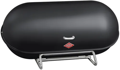 Wesco Brotkasten Breadboy, Schwarz - Ovaler Metall-Brotkasten für frisches Brot - Brotkästen: Wesco Breadboy in Schwarz, oval und lebensmittelecht, hält Ihr Brot frisch und stilvoll - ideal für jede Küche!