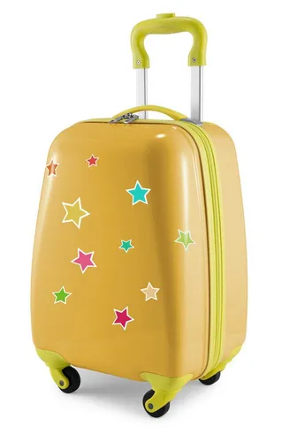 HAUPTSTADTKOFFER - For Kids - Kinderkoffer mit reflektierenden Sternen - Trolley für Kinder (24 L, 47 x 30 x 22 cm) mit selbstgestaltbaren Aufklebern. Besonders leicht (1,6 kg) und ideal als Handgepäck für Flugreisen.