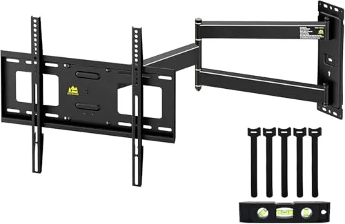 FORGING MOUNT TV Wandhalterung Langer Arm Ecke TV Halterung für 26-65 Zoll Fernseher 840mm Glatte Verlängerung Schwenkbare Neigbare TV Wandhalterung Fernseher Hält 45KG Max VESA 400x400mm