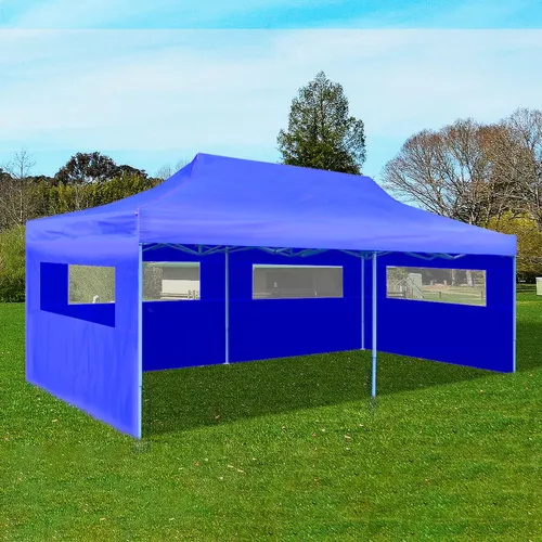 Prolenta Premium Pop-Up-Partyzelt Faltbar Blau 3×6 m