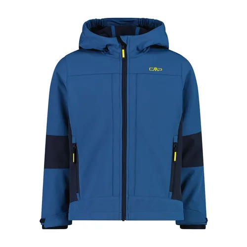 CMP KID Jacket FIX Hood bluestone-b. blue (05NU) 140 - Outdoor Freizeitjacken für Kinder, wasserabweisend mit innovativer Clima Protect-Membran für optimalen Schutz bei jedem Wetter. Ideal für aktive Kinder, die gerne draußen spielen.