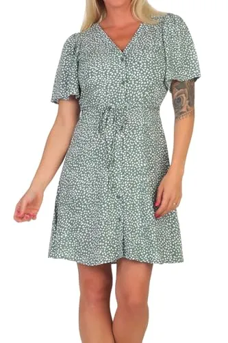 VERO MODA VMALBA SS Short Dress WVN NOOS in grün von VERO MODA