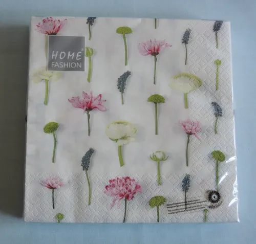 Servietten Blumen einzelne Reihe ANGEBOT 1 Packung OVP Motivservietten HOME 20