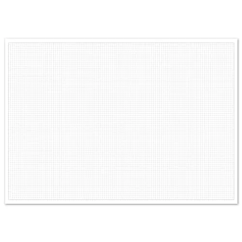 Karierte Schreibtischunterlage zum Beschreiben und skizzieren I DIN A3 I 40 Blatt I zum Abreißen I Mathematisches Papier mit Linienstruktur I für Büro und Schule I dv930
