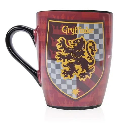 Produktbild WOW! STUFF Harry Potter Gryffindor Wappen Tasse, Magische Kaffeetasse, mit Hitzeverwandlung und Motivationssprüchen, Thermotasse mit Farbwechsel, Geschenk für Harry Potter Fans