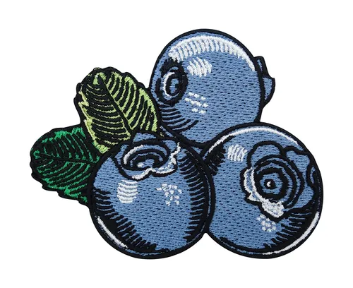 Früchte Patch zum Aufbügeln | Blaubeeren Patches, Heidelbeere Obst Bügelflicken