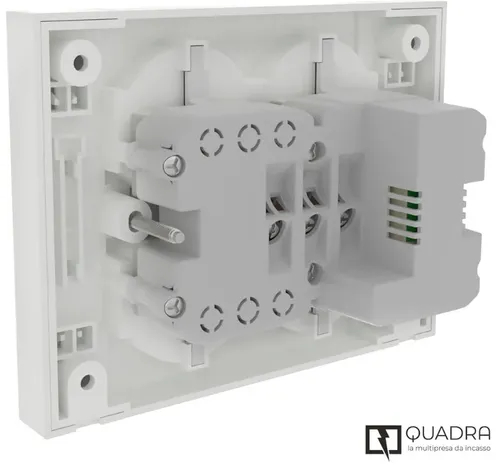 Electraline 22107 Einbausteckdose Quadra mit 4 Plätzen und 2 USB-C