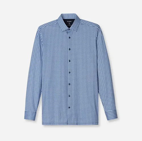 OLYMP Langarmhemd 24/7 - Luxor modern fit atmungsaktiv, modern fit, New-Kentkragen, Flex Jersey