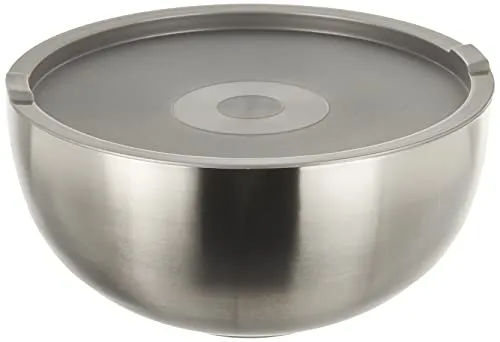 GSW 552301 Thermoschüssel mit Kunststoffdeckel, 30 cm - Rührschüsseln - doppelwandig, bruchsicher und robust, ideal zum Warmhalten und Kühlen von Speisen, mit dicht verschließendem Deckel für sicheren Transport und Aufbewahrung.