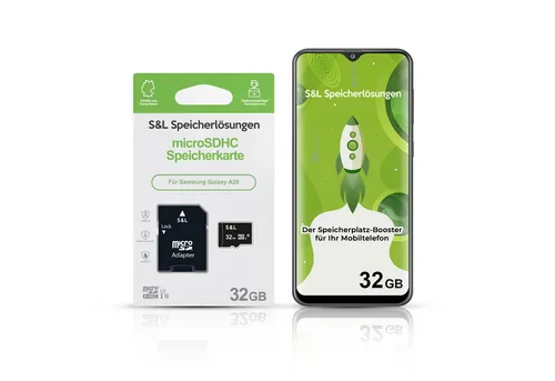 Tec-Expert microSD Karte S&L für Samsung Galaxy A20 Speicherkarte (32 GB, Class 10, microSDHC)
