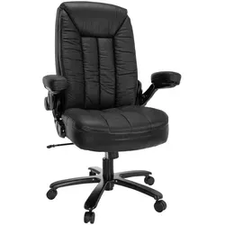 hjh OFFICE 691021 XXL Drehstuhl Instructor III - Robuster Bürostuhl für bis zu 220kg - XXL Bürostuhl mit hochwertigem Echtlederbezug, ideal für große Nutzer; verstärkte Mechanik und individuell einstellbare Wippmechanik für maximalen Komfort.
