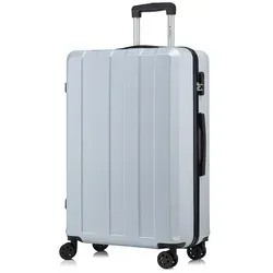 yonsly Trolley Reisekoffer XL Silber mit 4 Rollen in silber von YONSLY