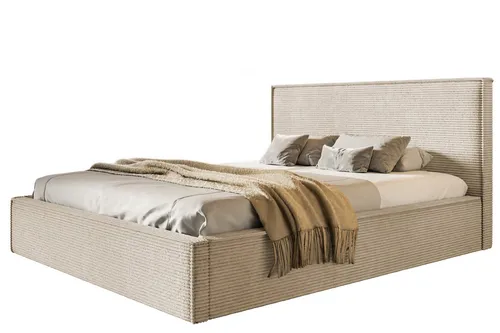 Alpi-Möbel Polsterbett mit Kopfteil MILANO SLIM - 200x120 cm, Beige