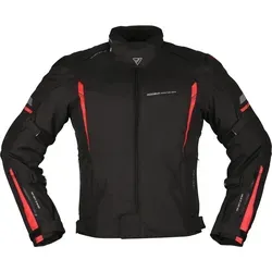 Modeka Aenergy Motorrad Textiljacke, schwarz-rot, Größe 2XL für Männer