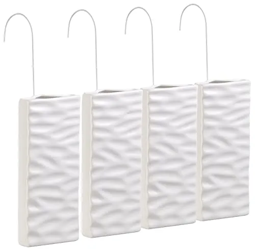 Rosenstein & Söhne Heizkörperverdunster: 4er-Set Keramik-Wasserverdunster für Heizkörper, je 280 ml, Gemustert (Wasserbehälter für Heizkörper, Luftbefeuchter, Klimaanlage)