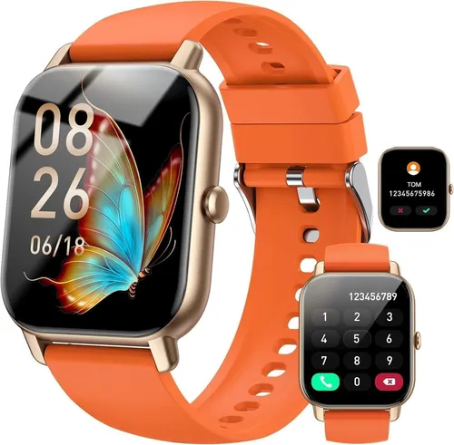 Hosgubo Smartwatch Fitnessuhr mit Telefonfunktion 1.85 Zoll