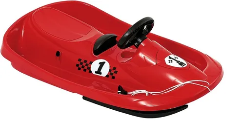 Hamax Bob Bob - Lenkbob für Kinder, rot - Schlitten mit ergonomischem Design für hohen Komfort und Sicherheit, ideal für spannende Winterabenteuer und optimale Sichtbarkeit auf der Piste.