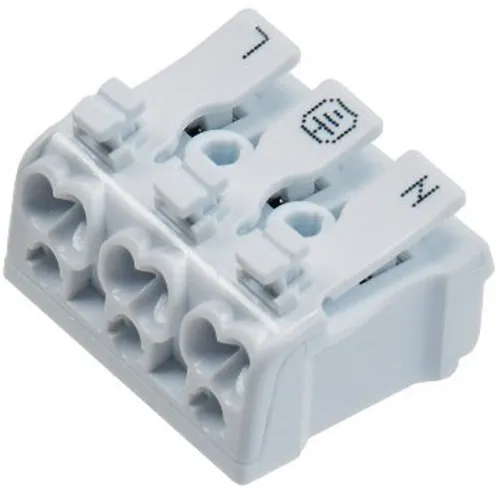 Lüsterklemme 3-polig mit Hebel 0,75-2,5mm², max. 16A