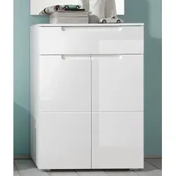 möbelando Schuhschrank Suzette I – Elegante Schuhkommode in weiß von Preisbrecher