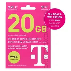 Telekom MagentaMobil Prepaid M SIM-Karte mit 10 € Startguthaben