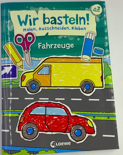 ❤️ Wir basteln - Loewe Mitmachbücher - Malen Ausschneiden Kleben ❤️