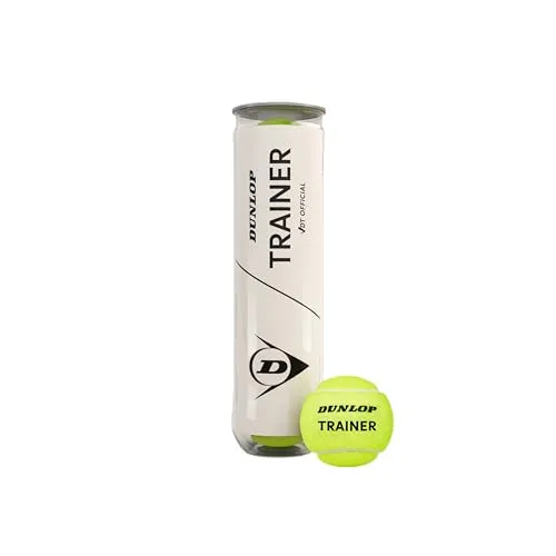 DUNLOP Tennisball Trainer, VDT Offizieller, Premium Tennis Trainingsball - für Sand, Hartplätze und Rasen (4 Bälle)