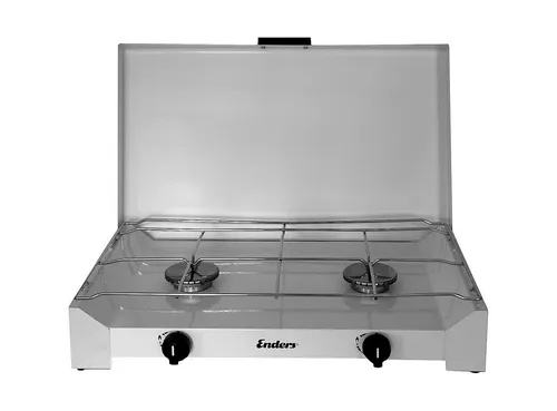 Enders® Gaskocher Dalgety 2-flammiger Campingkocher - Campingkocher mit 2 Flammen für schnelles und effizientes Kochen, kompakte Maße von 49 x 32 x 9 cm, ideal für Campingausflüge.